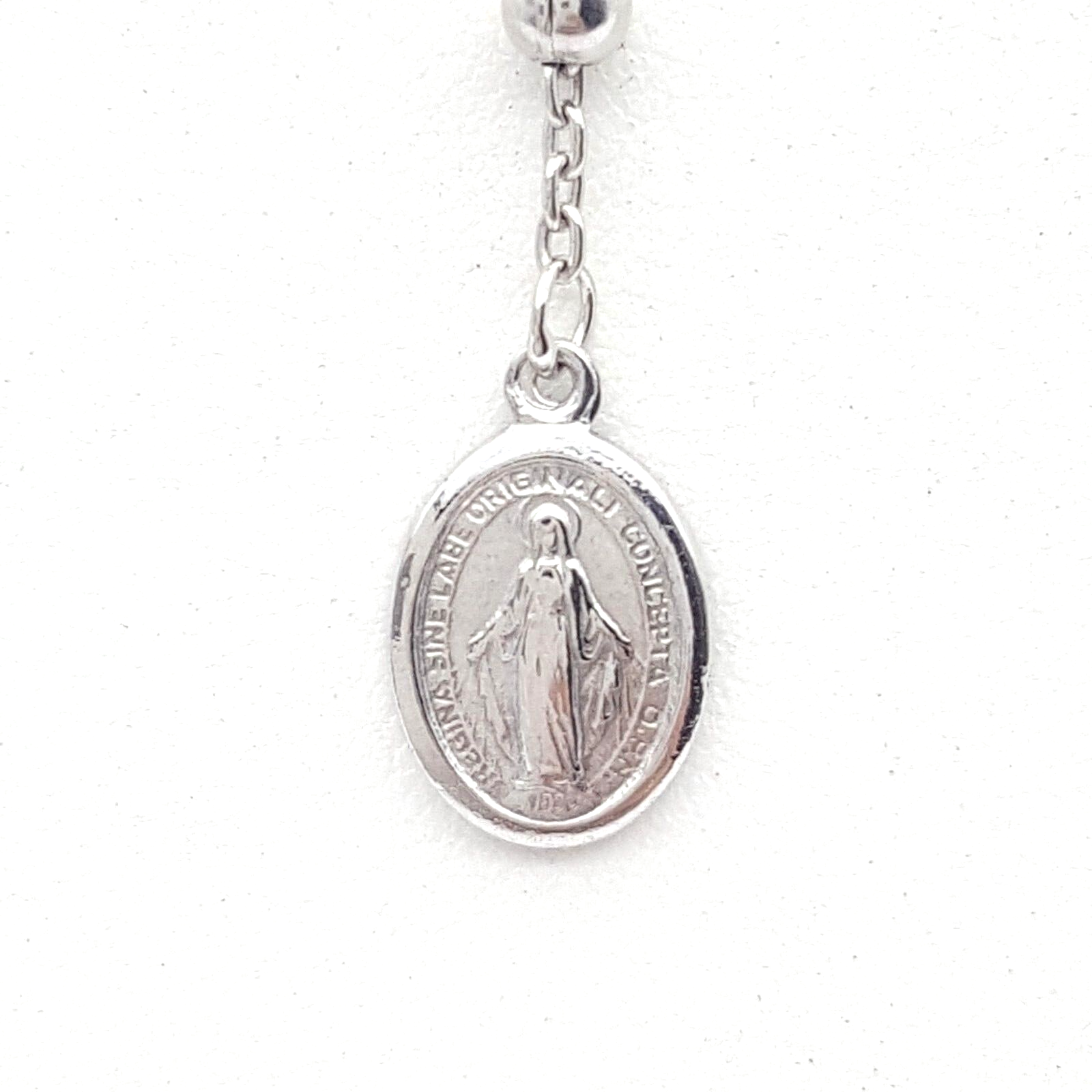 Ladies Bracelet 18ct (750, 18K) White Gold Rosary Bead Bracelet