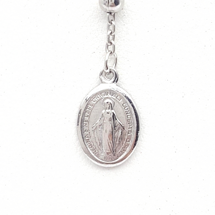 Ladies Bracelet 18ct (750, 18K) White Gold Rosary Bead Bracelet