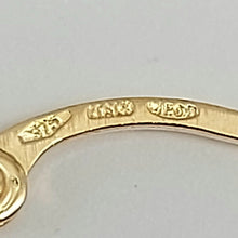 Load image into Gallery viewer, Ladies Yellow Gold 9ct (375, 9K) Patterned Diamond Cut Hoop Earrings