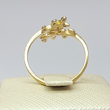 Load image into Gallery viewer, Ladies Yellow Gold 9ct (375, 9K) 14 Natural Diamond Chip Olive Branch Dress Ring