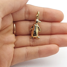 Load image into Gallery viewer, Unisex Rare 9ct (375, 9K) Unique Italian Yellow Gold Penguin Pendant