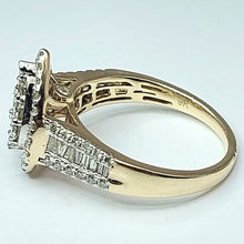 Load image into Gallery viewer, Ladies Yellow Gold 9ct (375, 9k) Teardop Engagement Diamond (1.39ct) Ring W/ Val