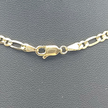 Load image into Gallery viewer, Ladies 9ct (375, 9K) High Quality Yellow Gold Figaro Minimalist Chain Necklace