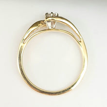 Load image into Gallery viewer, Ladies Yellow Gold 18ct (750, 18k) Rare Bypass Swirl Natural Diamond Ring