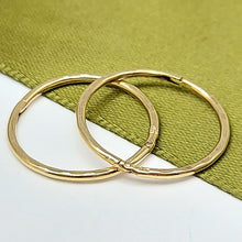 Load image into Gallery viewer, Ladies Yellow Gold 9ct (375, 9K) Patterned Diamond Cut Small Hoop Earrings