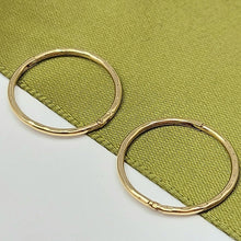Load image into Gallery viewer, Ladies Yellow Gold 9ct (375, 9K) Patterned Diamond Cut Small Hoop Earrings