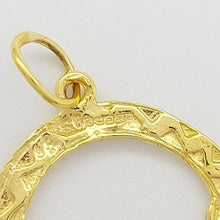 Load image into Gallery viewer, Irish Claddagh Pendant 9ct (375, 9K) Yellow Gold Pendant