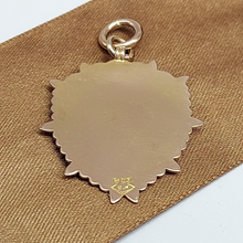 Load image into Gallery viewer, Unisex Pendant 9ct (375, 9K) Rose Gold Rare Antique Etched Shield Fob Pendant