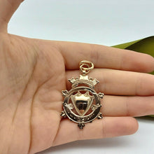 Load image into Gallery viewer, Ladies Pendant 9ct (375, 9K) Rose Gold Shield Pendant