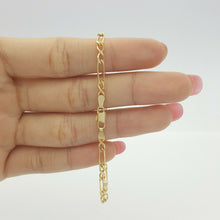 Load image into Gallery viewer, Ladies Bracelet 9ct (375,9K) Yellow Gold Figure 8 Long Short Link Chain Bracelet