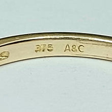 Load image into Gallery viewer, Ladies Yellow Gold 9ct (375, 9k) Natural Diamond Chips & Cross Design Ring