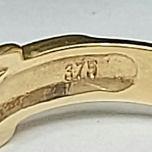 Load image into Gallery viewer, Ladies Ring Real Yellow Gold 9ct (375, 9K) Unique Smooth Band Belt Ring