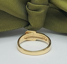 Load image into Gallery viewer, Ladies Ring Real Yellow Gold 9ct (375, 9K) Unique Smooth Band Belt Ring
