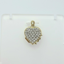 Load image into Gallery viewer, Ladies Yellow Gold 9ct (375,9K) Rare Diamantes Heart Locket Pendant