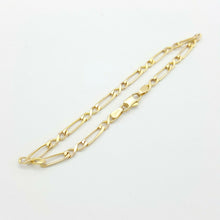 Load image into Gallery viewer, Ladies Bracelet 9ct (375,9K) Yellow Gold Figure 8 Long Short Link Chain Bracelet