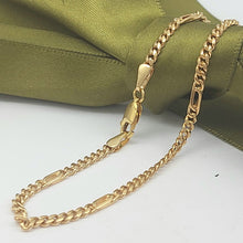 Load image into Gallery viewer, Ladies 9ct (375, 9K) High Quality Yellow Gold Figaro Minimalist Chain Necklace