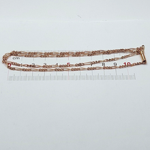 Load image into Gallery viewer, adies Rose Gold 9ct (375, 9K) Antique Figaro Chain Necklace with Barrel Clasp