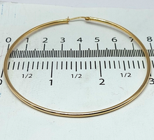 Load image into Gallery viewer, Ladies Yellow Gold 14ct (585, 14K) High Quality Large Round Hoop Earrings