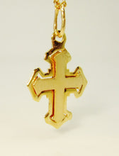 Load image into Gallery viewer, Unisex Pendant 14ct (585, 14K) Yellow Gold Large Cross Pendant