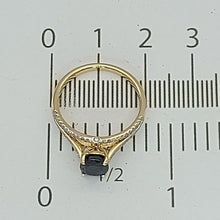 Load image into Gallery viewer, Ladies Ring 14ct (585, 14K) Yellow Gold Sapphire & Diamond Dress Ring
