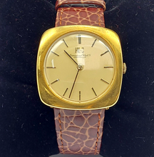 Load image into Gallery viewer, Unisex 18ct (750, 18K) Solid Yellow Gold Vintage IWC Swiss Watch w Leather Strap