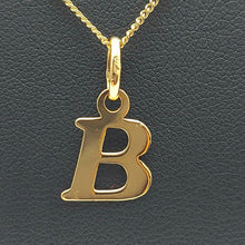 Load image into Gallery viewer, Ladies Pendant 18ct (750, 18K) Yellow Gold 'B' Plain Pendant