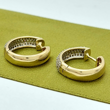 Load image into Gallery viewer, Ladies Earrings Yellow Gold 9ct (375,9K) Natural (0.75ct) Diamond Chip Earrings