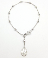 Load image into Gallery viewer, Ladies Bracelet 18ct (750, 18K) White Gold Rosary Bead Bracelet