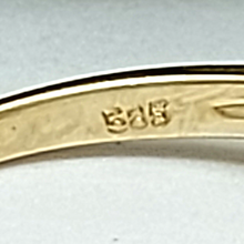 Load image into Gallery viewer, Ladies Ring 14ct (585, 14K) Yellow Gold Natural Opal and Diamond Chip Dress Ring