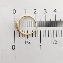 Load image into Gallery viewer, Ladies Ring 14ct (585, 14K) Yellow Gold Natural Opal and Diamond Chip Dress Ring