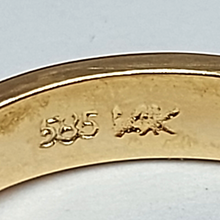 Load image into Gallery viewer, Ladies Yellow Gold 14ct (585, 14K) Unique Diamond (0.20ct) Swirl Huggie Earrings