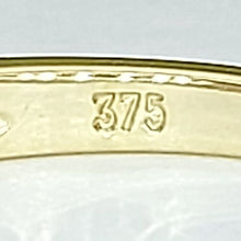 Load image into Gallery viewer, Ladies Ring 9ct (375, 9K) Yellow Gold Diamond (0.12ct) Band Dress Ring