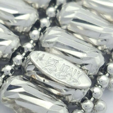 Load image into Gallery viewer, Ladies Earrings 14ct (585,14K) White Gold Movable Diamond Cut Dangle Earrings