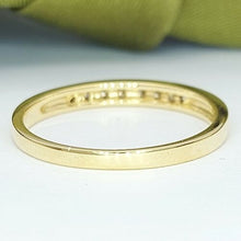 Load image into Gallery viewer, Ladies Ring 9ct (375, 9K) Yellow Gold Diamond (0.12ct) Band Dress Ring