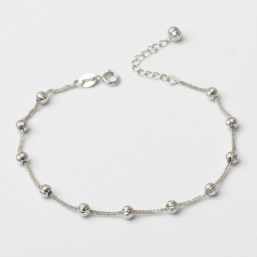 Ladies Bracelet 18ct (750, 18K) White Gold Rosary Bead Bracelet