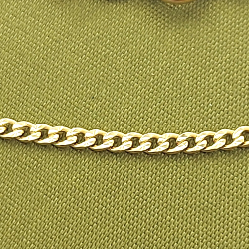 Ladies 14ct (585, 14K) Real Yellow Gold Curb Link Chain Bracelet