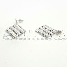 Load image into Gallery viewer, Ladies Earrings 14ct (585,14K) White Gold Movable Diamond Cut Dangle Earrings