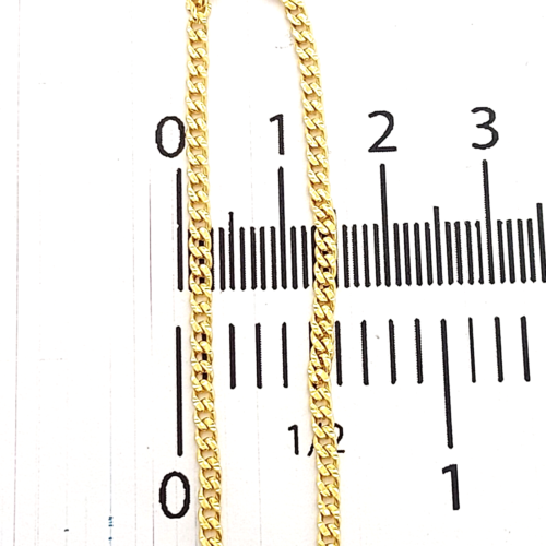 Ladies 14ct (585, 14K) Real Yellow Gold Curb Link Chain Bracelet