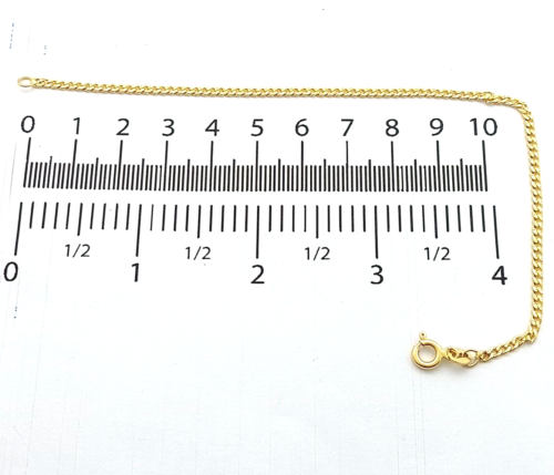 Ladies 14ct (585, 14K) Real Yellow Gold Curb Link Chain Bracelet