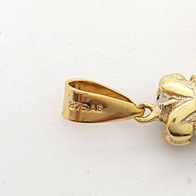 Load image into Gallery viewer, Unisex Two-Tone Gold 9ct (375, 9K) High Quality Large Crown Cross Pendant