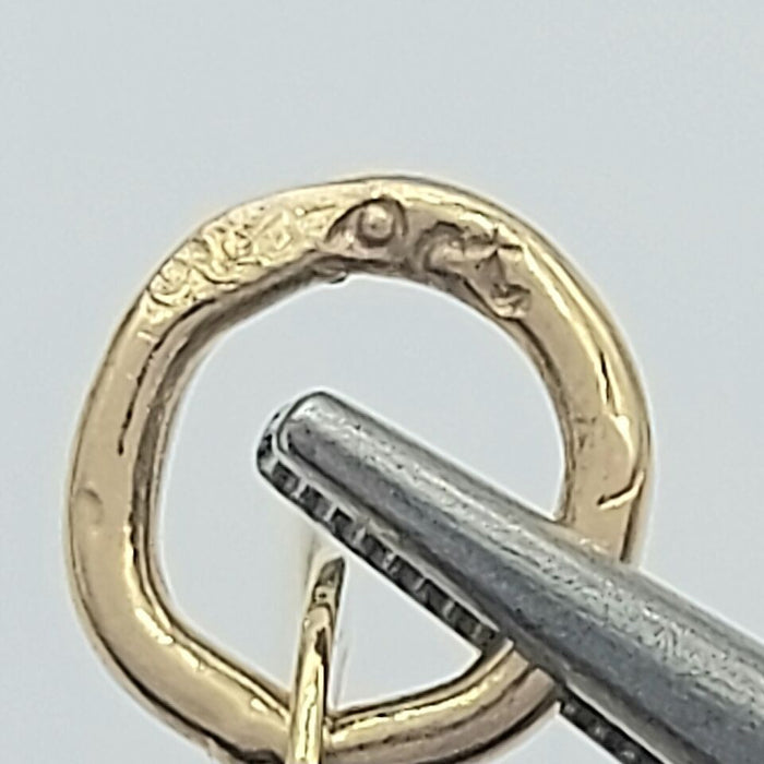 Ladies Yellow Gold 9ct (375, 9K) Plain Engravable Heart & Diamond Chip Pendant