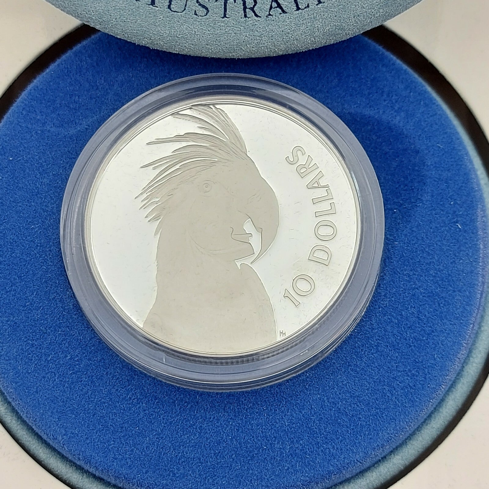 1993 Birds Of Australia $10 Palm Cockatoo Silver Proof Coin