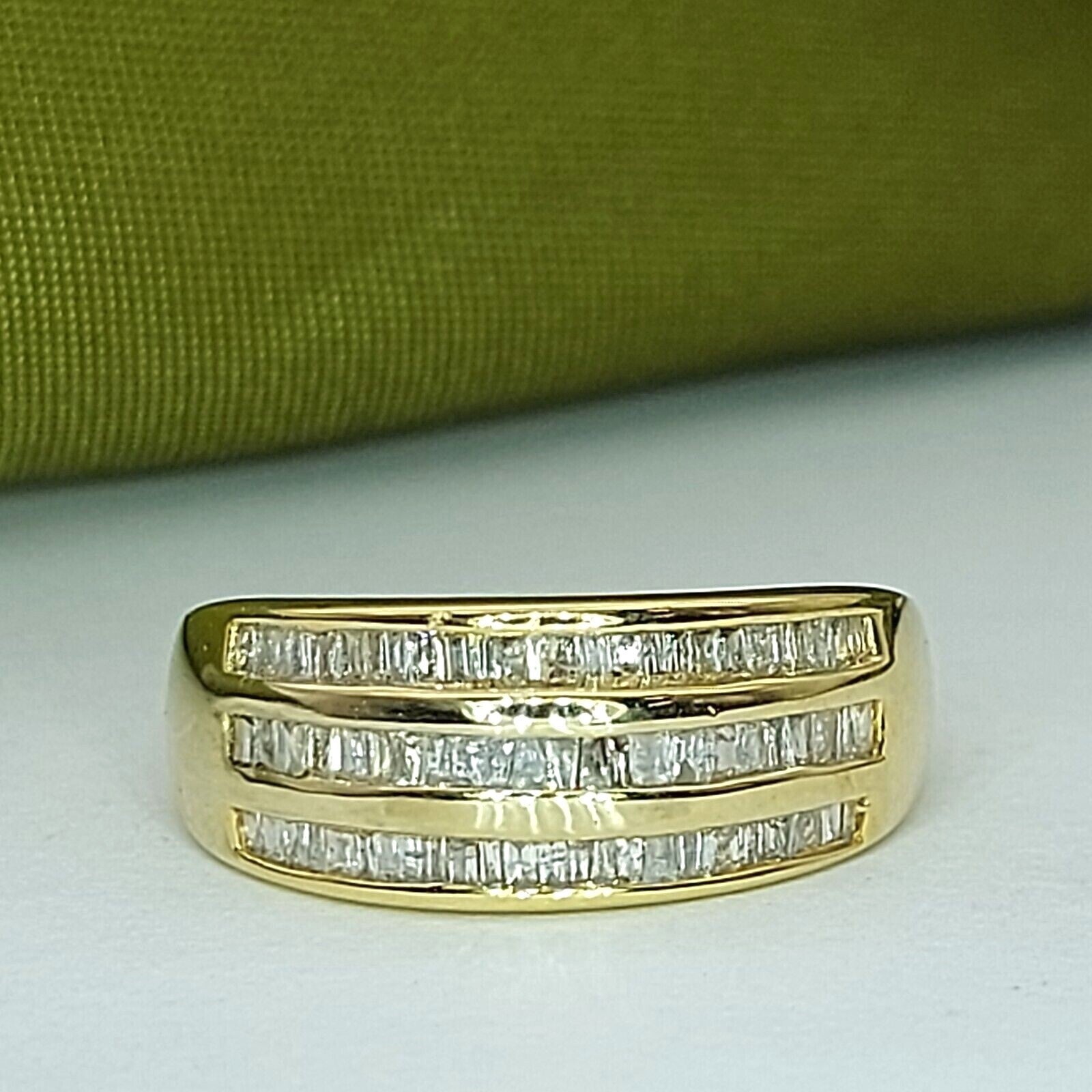 Ladies Ring 9ct (375, 9K) Yellow Gold Natural Diamond Dress Ring