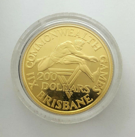 22ct(916,22k) 1982 The Royal Australian Mint XIICommonwealth Games Brisbane Coin
