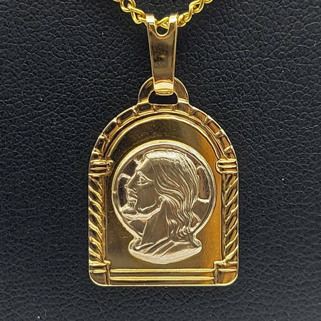 Unisex Pendant Yellow & White Gold 18ct (750, 18K) Religious Pendant