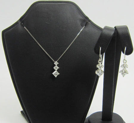 925 Silver Two-Piece Cubic Zirconia Jewellery Set