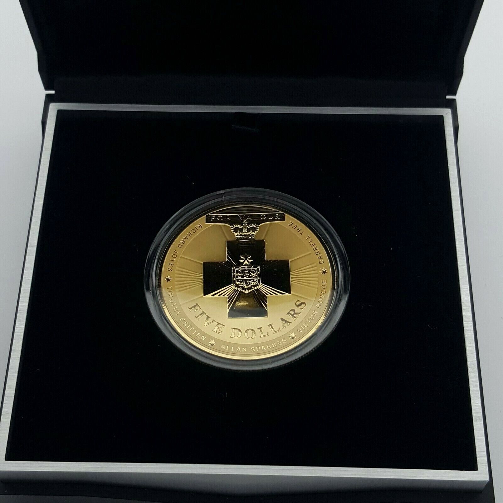 2015 Gold-Plated 1oz Fine Silver Frosted Uncirculated Perth Mint 5 Dollar Coin