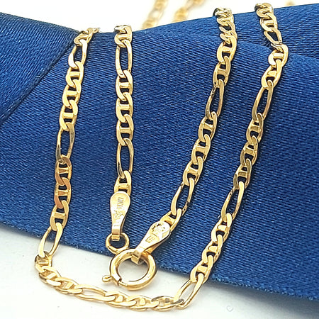 Ladies Yellow Gold 9ct (375, 9K) High Quality Mariner Anchor Chain Necklace