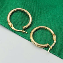 Load image into Gallery viewer, Ladies Italian Yellow Gold 9ct (375, 9K) Smooth Plain Round Hoops
