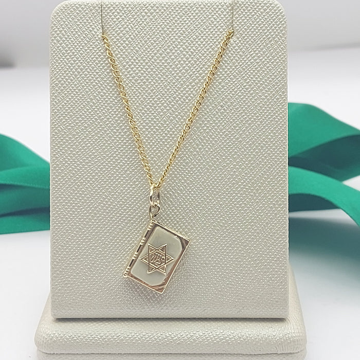 Ladies Yellow Gold 14ct (375,9K) RARE High Quality Israel Book Locket Pendant